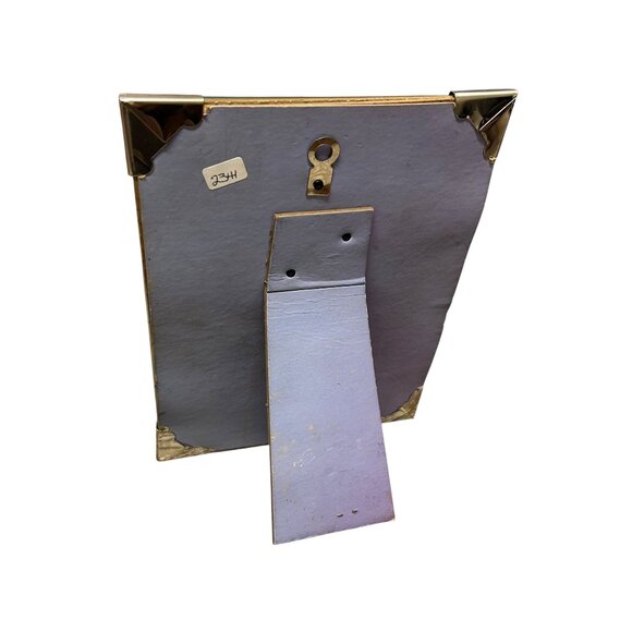 Vintage Art Deco Glass with Metal Corner Easel Back Frame - Picture 4 of 4